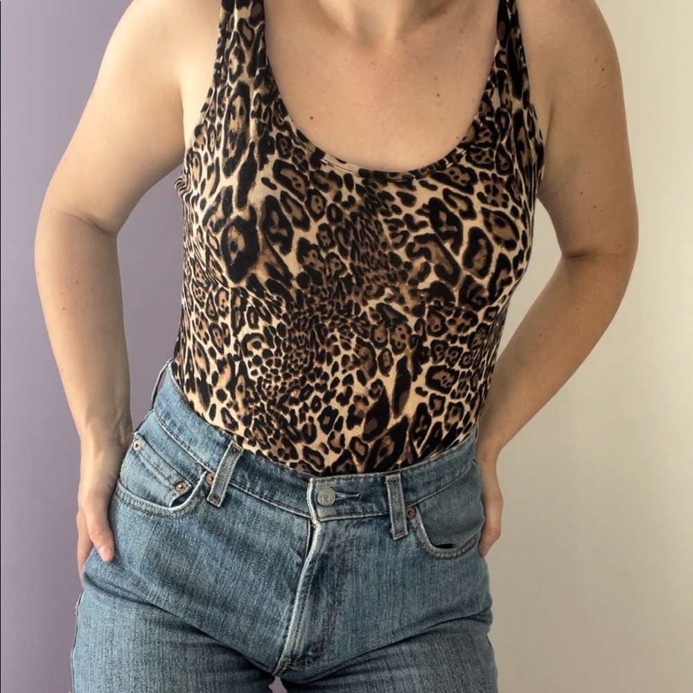Leopard Print High-Low Tank
